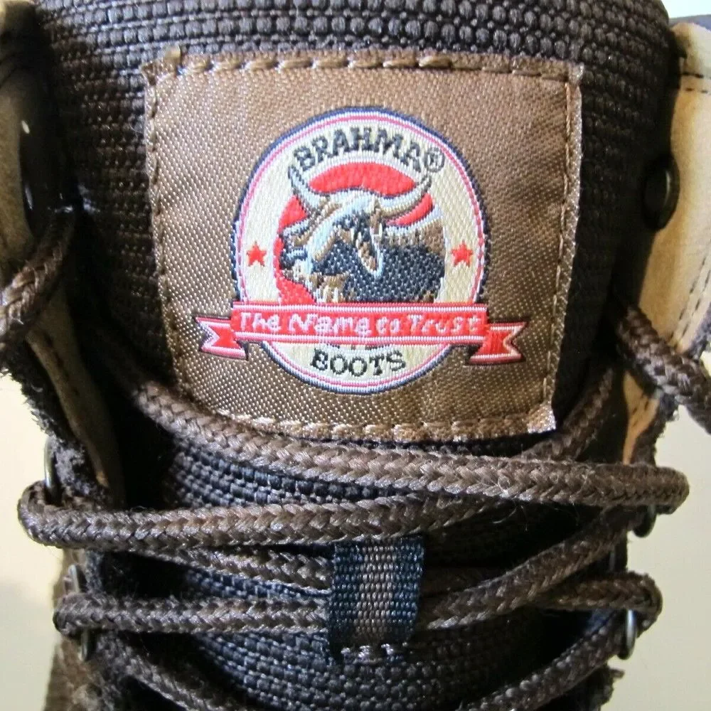 Brahma Men's Steel Toe Work‎ Safety Boots Brown ASTM F2413-11 Size 13